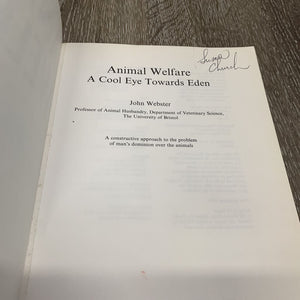 Animal Welfare by John Webster *fair/gc, faded, discolored, bent corners & edges, inscribed, cut out page