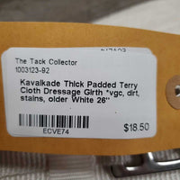 Thick Padded Terry Cloth Dressage - Short Girth *vgc, dirt, stains, older
