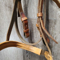 Rsd Padded Bridle *No Flash, gc, older, faded, rubs, scrapes, stains, dents, creases, discolored, stiff
