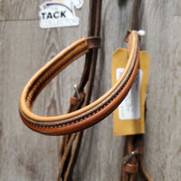 Rsd Padded Bridle *No Flash, gc, older, faded, rubs, scrapes, stains, dents, creases, discolored, stiff
