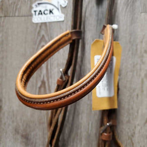 Rsd Padded Bridle *No Flash, gc, older, faded, rubs, scrapes, stains, dents, creases, discolored, stiff