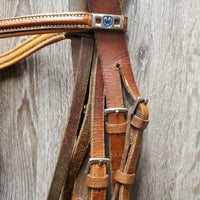 Rsd Padded Bridle *No Flash, gc, older, faded, rubs, scrapes, stains, dents, creases, discolored, stiff
