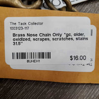 Brass Nose Chain Only *gc, older, oxidized, scrapes, scratches, stains
