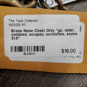 Brass Nose Chain Only *gc, older, oxidized, scrapes, scratches, stains