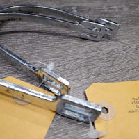 Pr Light Knife Edge Spurs *gc/fair, poor plating, pitted, scrapes, scratches, peeled/rubbed ends, oxidized