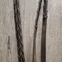 FS Bridle, Braided Reins *gc, dry, stiff, scraped edges
