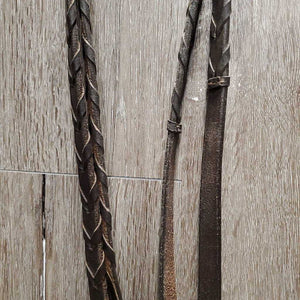 FS Bridle, Braided Reins *gc, dry, stiff, scraped edges