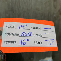 Pr Field Boots, zip, black plastic forms *gc, widened, threads, holey edges, scrapes, dings, older
