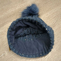 Knit Toque, sparkles, Pom Pom *vgc, hair, older?
