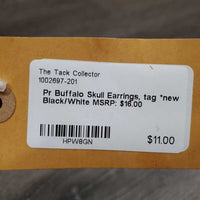 Pr Buffalo Skull Earrings, tag *new
