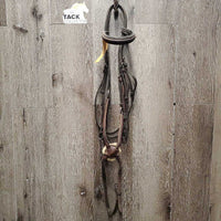 FS Rsd/Padded Narrow Monocrown Figure 8 Bridle *fair/gc, dirty, xholes, peeling leather, mismatched
