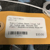 Cotton Sheet, 2 legs, tail *gc, faded, pills, threads, mnr stains?
