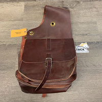 Light Leather Saddle Bags *vgc, v. mnr dirt, sm scuffs, rubs
