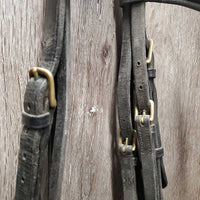 Rsd/Padded Thick Bridle, Bling Browband, Buckles, Plain Reins *gc, dirty, film, chewed, KB B.Band, older
