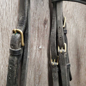 Rsd/Padded Thick Bridle, Bling Browband, Buckles, Plain Reins *gc, dirty, film, chewed, KB B.Band, older