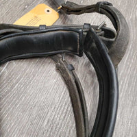 Rsd/Padded Crank Noseband, flash *gc, dirty, xholes, scraped edges, faded, dings?chewed
