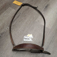 Soft Rolled Leather Drop Noseband *gc/fair, dirty, faded, stains, cracking, older
