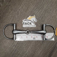 Thick Hollow Mouth Western D Ring Snaffle Bit *gc, scuffs, clean, v.chewed, scratches, stains
