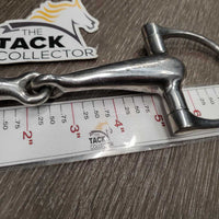 Thick Hollow Mouth Western D Ring Snaffle Bit *gc, scuffs, clean, v.chewed, scratches, stains
