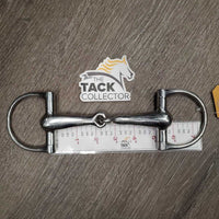 Thick Hollow Mouth Western D Ring Snaffle Bit *gc, scuffs, clean, v.chewed, scratches, stains
