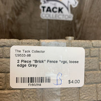 2 Piece "Brick" Fence *vgc, loose edge
