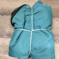 Closed Front Nylon Stable Sheet, 2x legs *gc, dirty, faded, stains, threads
