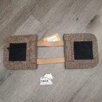 1"Thick Felt Western Front Shim Pads, leather Wither Straps, velcro back *xc/vgc, mnr hair, velcro rubs & hay
