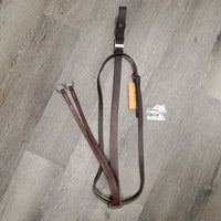 ThickLeather Running Martingale, conway, v.small rings *gc, older, clean, stains, scape, chewed
