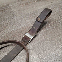 ThickLeather Running Martingale, conway, v.small rings *gc, older, clean, stains, scape, chewed
