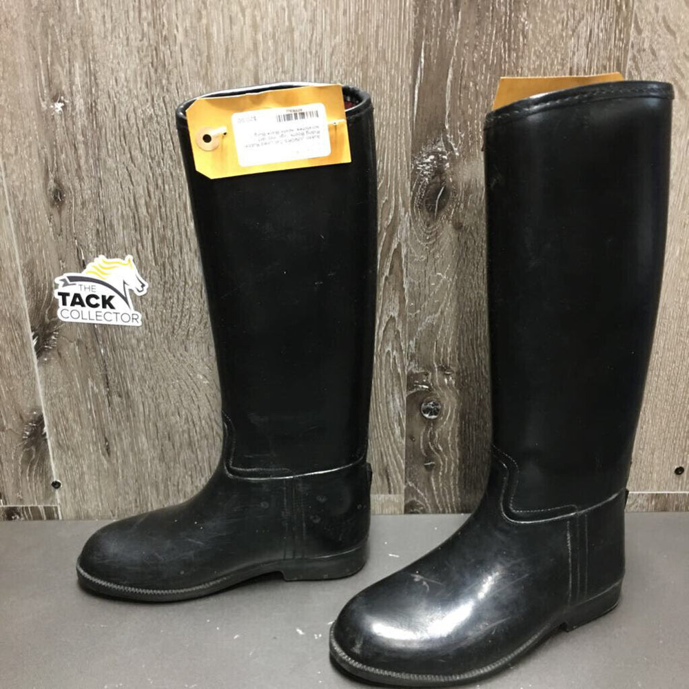 JUNIORS Tall Lined Rubber Riding Boots *vgc, mnr dirt, scratches, spots