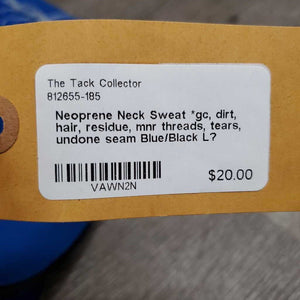 Neoprene Neck Sweat *gc, dirt, hair, residue, mnr threads, tears, undone seam