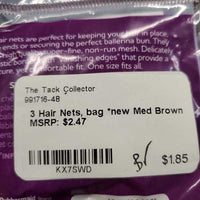 3 Hair Nets, bag *new
