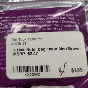 3 Hair Nets, bag *new