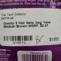 3 Hair Nets, bag *new
