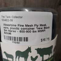 Fine Mesh Fly Mask, ears, plastic container *new
