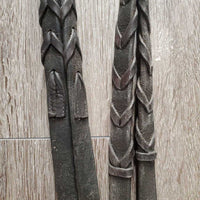 Rsd Padded Bridle, Thick Braided Reins *vgc/gc, mnr dirt, film & scraped edges, rough/sliced?, older