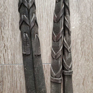 Rsd Padded Bridle, Thick Braided Reins *vgc/gc, mnr dirt, film & scraped edges, rough/sliced?, older