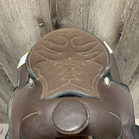 10" Wide? Supra Synthetic Western Saddle, 24" Neoprene Cinch, Plastic Stirrups, 2 Velcro Hobble Straps, 2 Nylon Latigos
