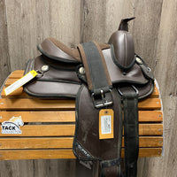 10" Wide? Supra Synthetic Western Saddle, 24" Neoprene Cinch, Plastic Stirrups, 2 Velcro Hobble Straps, 2 Nylon Latigos
