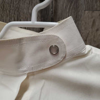 LS Show Shirt, attached Snap Collar *gc, crinkled, wrinkled, seam puckers, dingy, older
