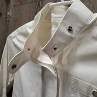 LS Show Shirt, attached Snap Collar *gc, crinkled, wrinkled, seam puckers, dingy, older
