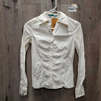 LS Blouse - Shirt **gc, v.wrinkled & crinkled, puckers, shrunk?, seam puckers, dingy?, older?
