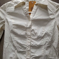 LS Blouse - Shirt **gc, v.wrinkled & crinkled, puckers, shrunk?, seam puckers, dingy?, older?
