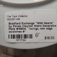 "Wild Hearts" by Persis Clayton Weirs Decorative Plate #1580A *xc/vgc, mnr edge scratches
