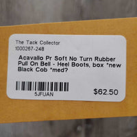 Pr Soft No Turn Rubber Pull On Bell - Heel Boots, box *new
