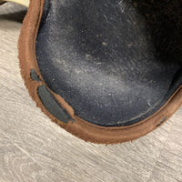 Open Front & Hind Boots, tabs *gc, clean, residue, rubs, scrapes, edges: v.pilly, torn & holey