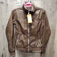 Light Fleece Lined Jacket, zipper *gc, wavy zipper, mnr stain, seam puckers & hair
