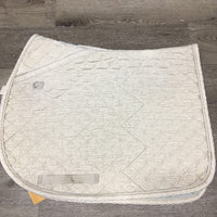 Quilt Jumper Saddle Pad, 1x piping *gc, clean, mnr stains, hair, pilly, puckered, cut tabs, marker
