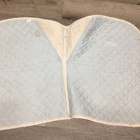 Quilt Jumper Saddle Pad, 1x piping *gc, clean, mnr stains, hair, pilly, puckered, cut tabs, marker
