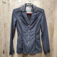 Show Jacket, zipper, buttons *vgc, mnr faded? & snag/thread, seam puckers
